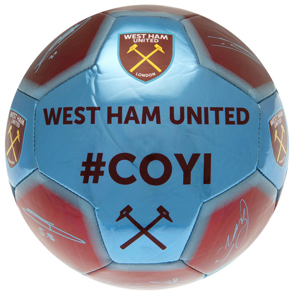 West Ham United FC #COYI Signature Football 5 Maroon/Blue/Yello Maroon/Blue/Yellow 5