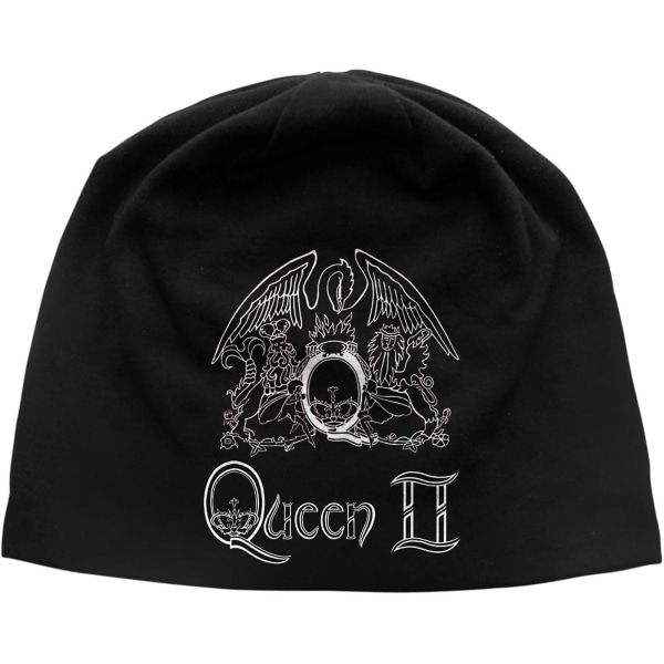 Queen Unisex Adult Queen II Crest Beanie One Size Svart Black One Size