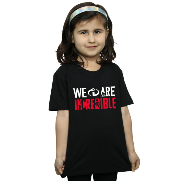 Disney Girls Incredibles 2 We Are Incredible T-shirt i bomull 3-4 Black 3-4 Years