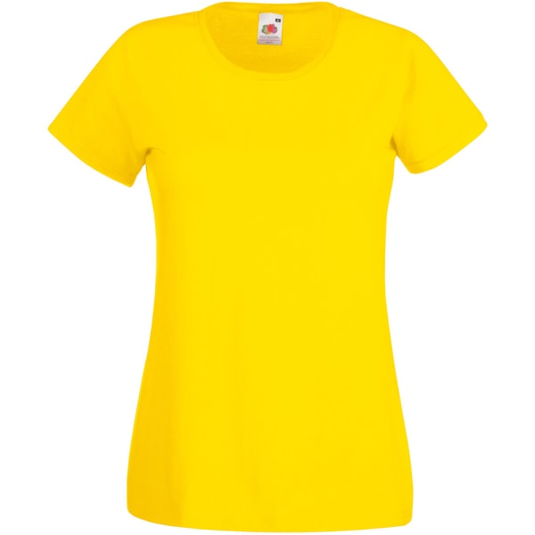 Womens/Ladies Value Fitted Short Sleeve Casual T-Shirt Small Br Bright Yellow Small