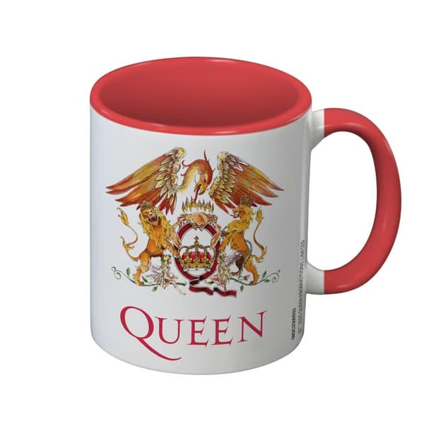 Queen Crest Inner Two Tone Mugg En Storlek Vit/Röd White/Red One Size