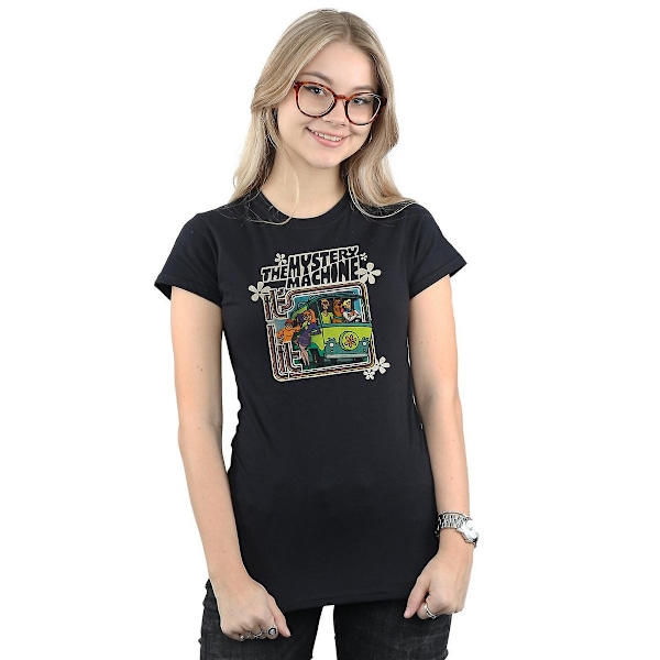 Scooby Doo Dam/Damer The Mystery Machine Bomull Boyfriend T Black 3XL