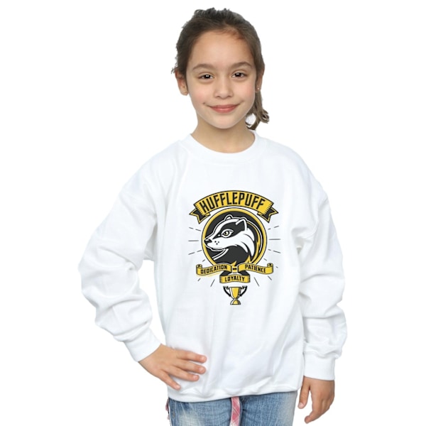 Harry Potter Flickor Hufflepuff Toon Crest Sweatshirt 3-4 År W White 3-4 Years