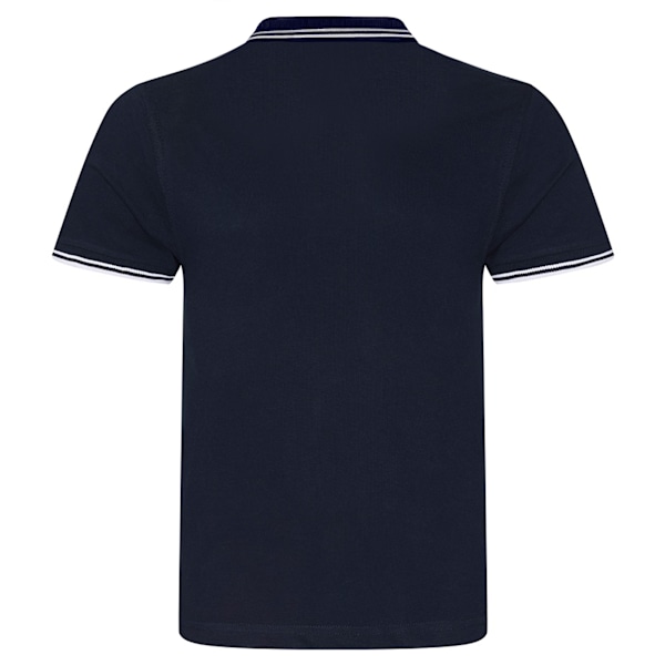 AWDis herr stretch pikétröja med tipp XL marinblå/vit Navy/White XL