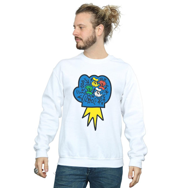 Disney Herr Donald Duck Pop Fist Sweatshirt 4XL Vit White 4XL
