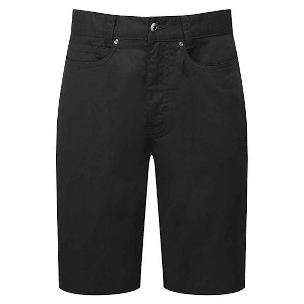 Premier Mens Performance Chino Casual Shorts 32R Svart Black 32R