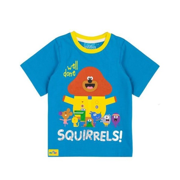 Hey Duggee Boys Well Done Squirrels Character Short Pyjamas Set Blue/Grey 4-5 Years