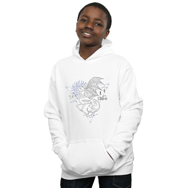 Harry Potter Pojkar Thestral Line Art Hoodie 7-8 År Vit White 7-8 Years