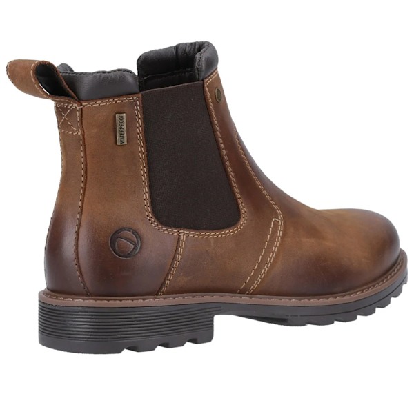 Cotswold Leafield Chelsea Boots i Läder för Herrar, Storlek 8 UK, Brun Tan 8 UK