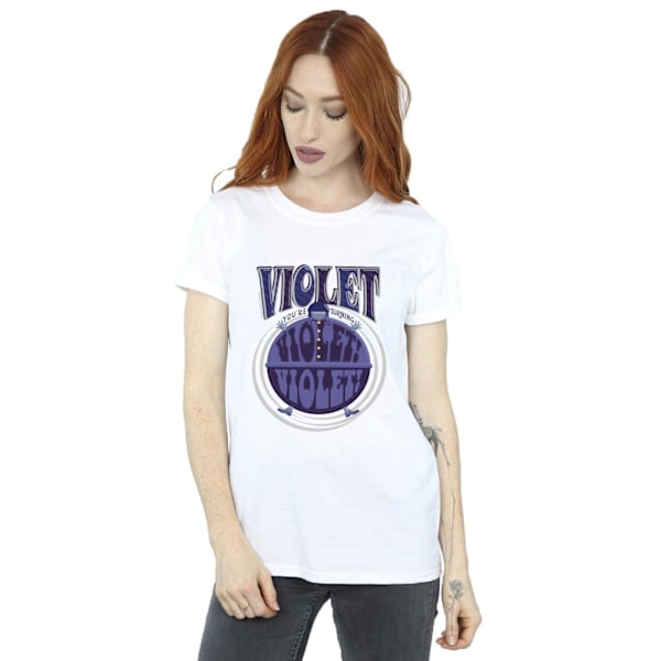 Willy Wonka Dam/Damer Violet Turning Violet Bomull Pojkvän White 4XL