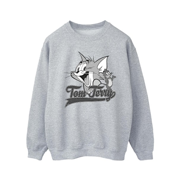 Tom And Jerry Herr Greyscale Square Sweatshirt XL Sports Grey Sports Grey XL