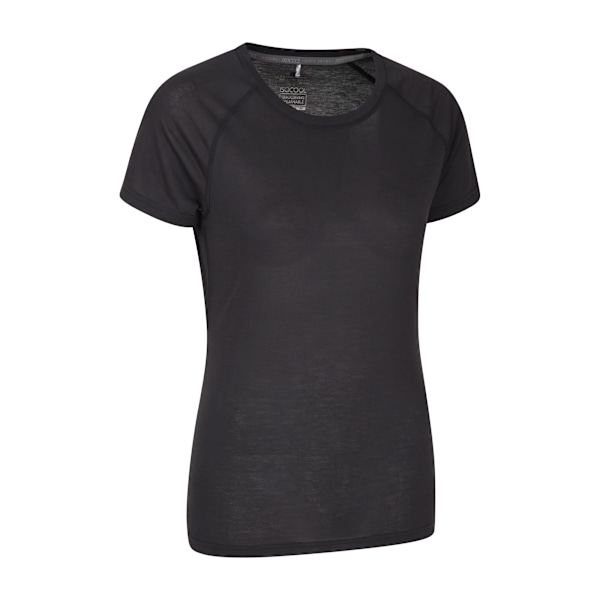 Mountain Warehouse Dam/Kvinnor Snabbtorkande T-shirt 14 UK Svart Black 14 UK
