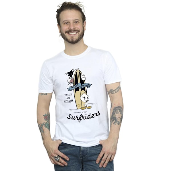 Looney Tunes Tweety och Sylvester Perfect Waves T-shirt 4X White 4XL