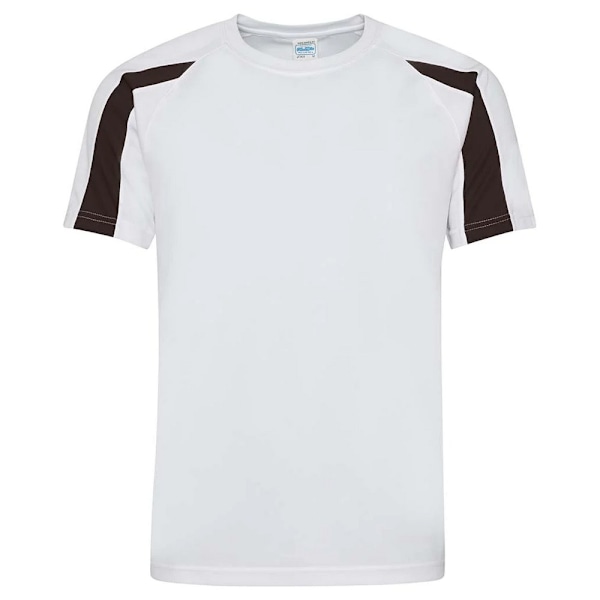 AWDis Cool Herr Kontrast Fukttransporterande T-shirt XXL Arctic Wh Arctic White/Jet Black XXL
