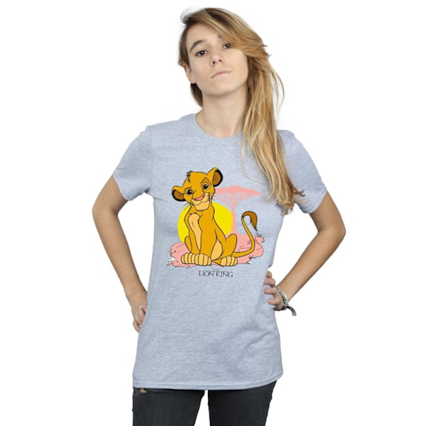 Disney Dam/Damer The Lion King Simba Pastell Bomull Pojkvän Sports Grey M