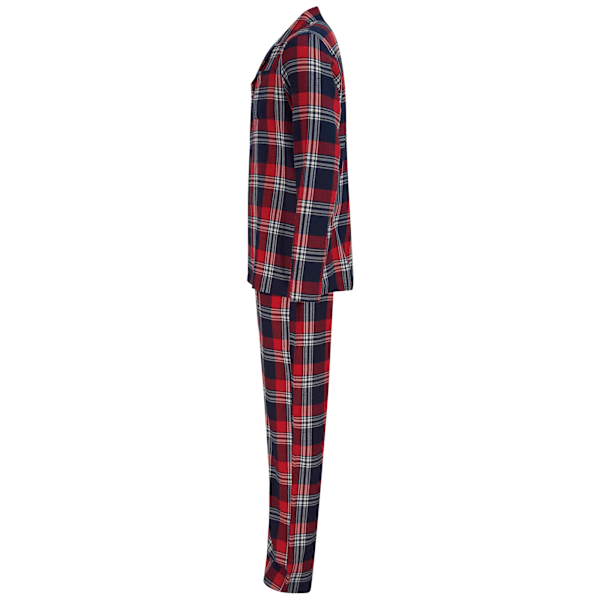 SF Herr Tartan Pyjamas Set S Röd/Marinblå Red/Navy S