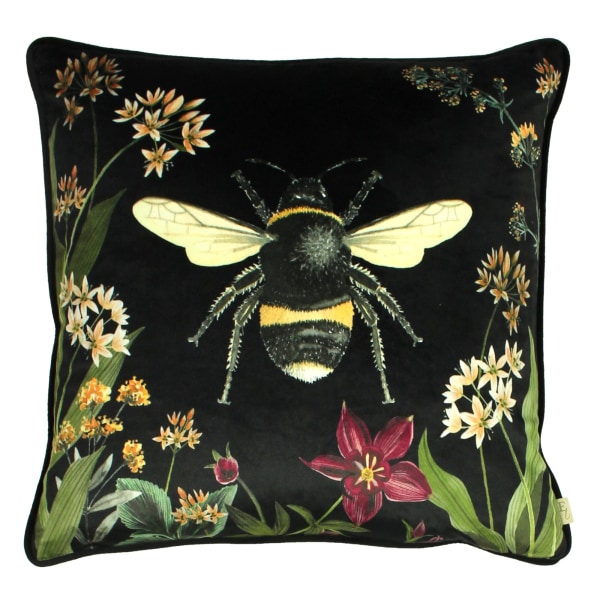 Evans Lichfield Midnight Garden Bee cover 43cm x 43cm B Black/Green 43cm x 43cm
