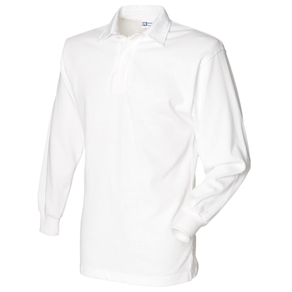 Front Row Långärmad Klassisk Rugby Polo Shirt L Royal/Vit Royal/White L