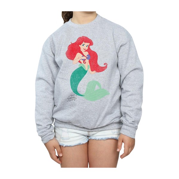 Disney Princess Girls Classic Ariel Sweatshirt 12-13 år Spor Sports Grey 12-13 Years