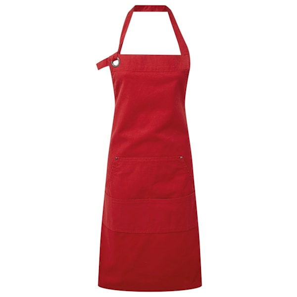 Premier Unisex Vuxen Bomulls Canvas Fickförkläde En Storlek Röd Red One Size