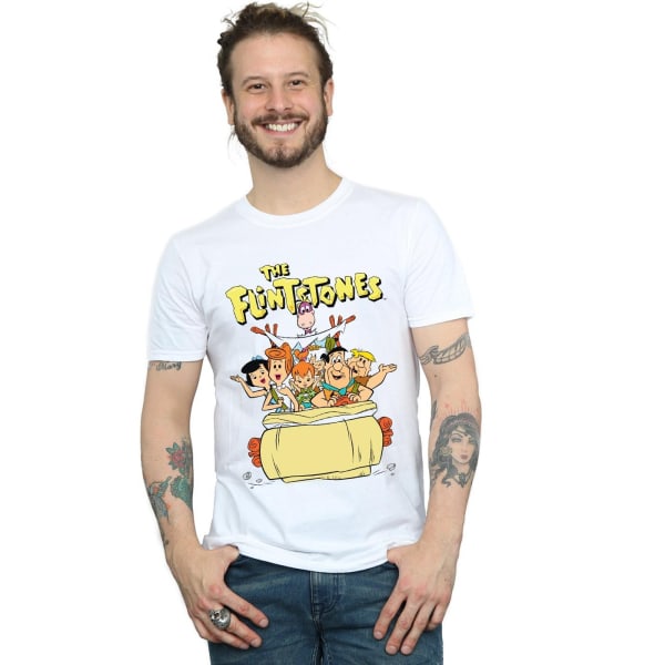 The Flintstones Mens The The Ride T-Shirt 4XL Vit White 4XL