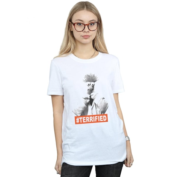 Disney Dam/Damer The Muppets Beaker Terrified Bomull Pojkvän White 3XL