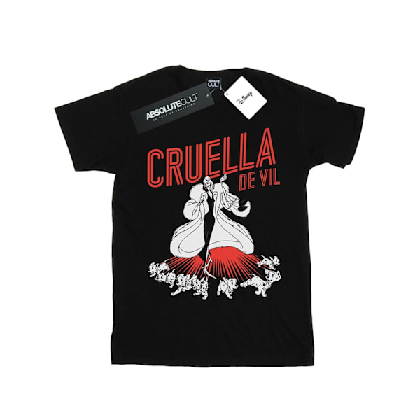 Disney Dam/Damer Cruella De Vil Dalmatiner Bomull Pojkvän Black 4XL
