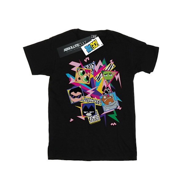 DC Comics herr Teen Titans Go 80-talsikoner T-shirt 3XL svart Black 3XL