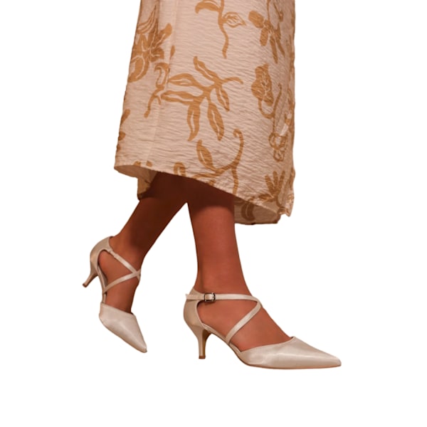 Where's That From Kvinnors/Damernas Kennedi Korsade Remmar Kitten Off White 4 UK