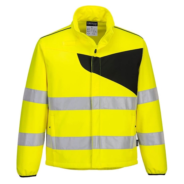Portwest Herr PW2 Softshell Hög Synlighet Jacka XXL Gul/Svart Yellow/Black XXL