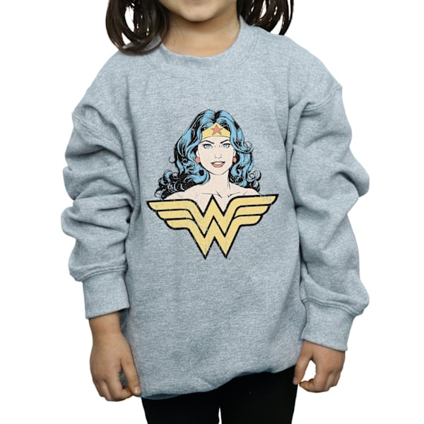 DC Comics Girls Wonder Woman Gaze Sweatshirt 5-6 år Sports G Sports Grey 5-6 Years