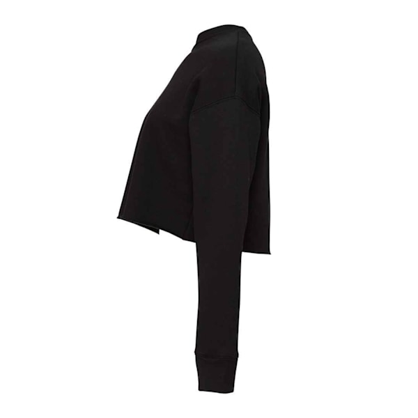 Bella + Canvas Croppad Crew Fleece Top M Svart Black M