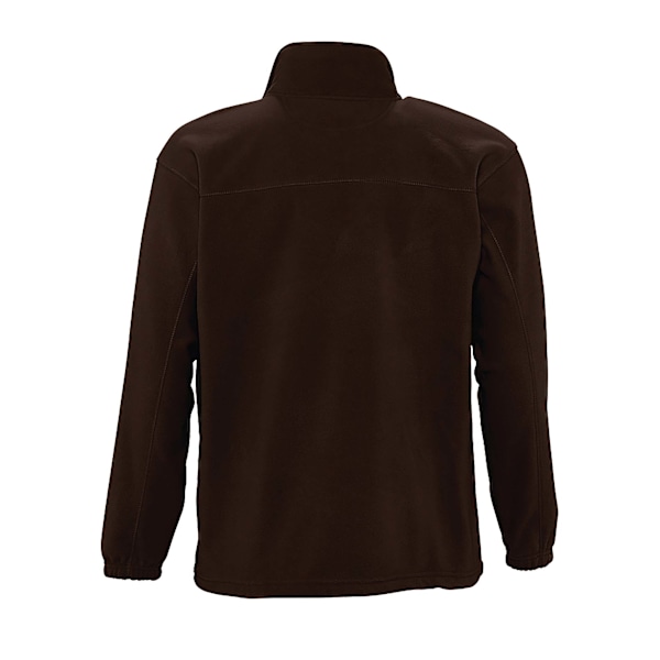 SOLS Herr North Full Zip Outdoor Fleece Jacka S Mörk Choklad Dark Chocolate S