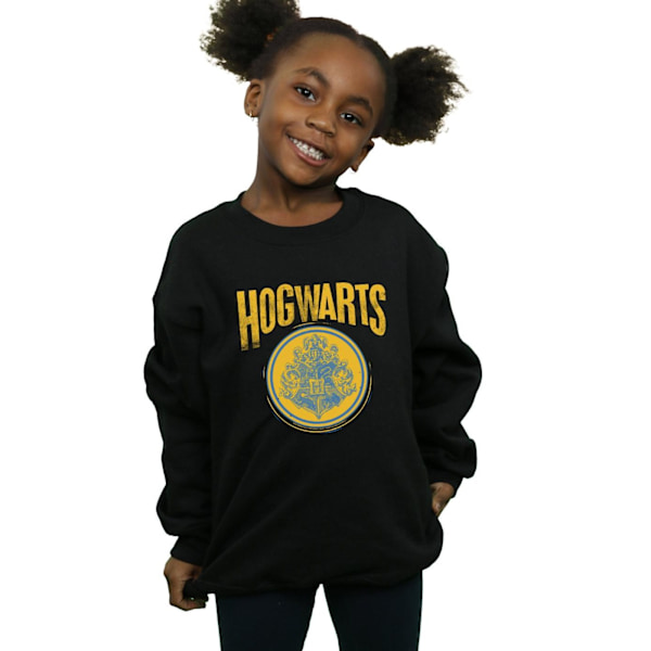 Harry Potter T-shirt för flickor med Hogwarts-vapen, 12-13 år Black 12-13 Years