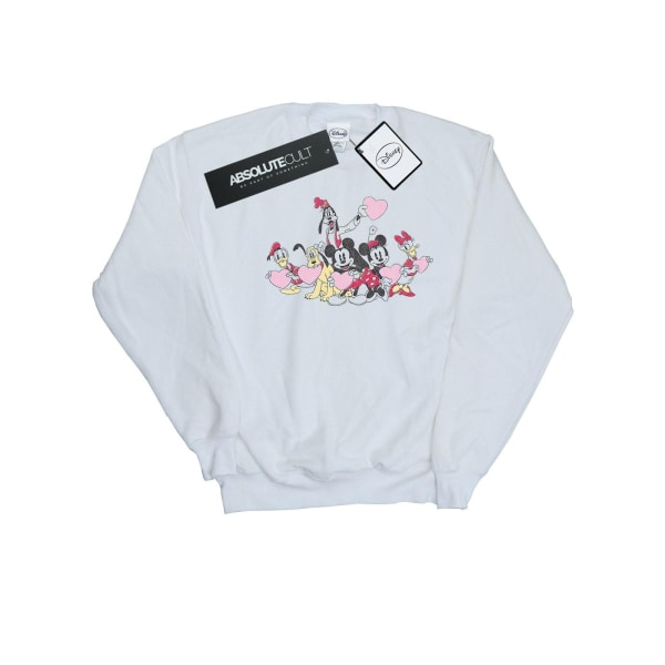 Disney Dam/Damer Mickey Mouse Love Friends Sweatshirt XL Vit White XL