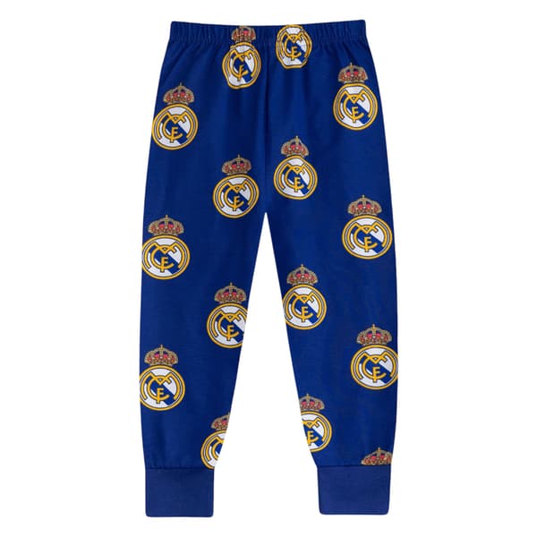 Real Madrid CF Pojkar Crest Kortärmad Lång Pyjamas Set 13-14 År White/Blue 13-14 Years