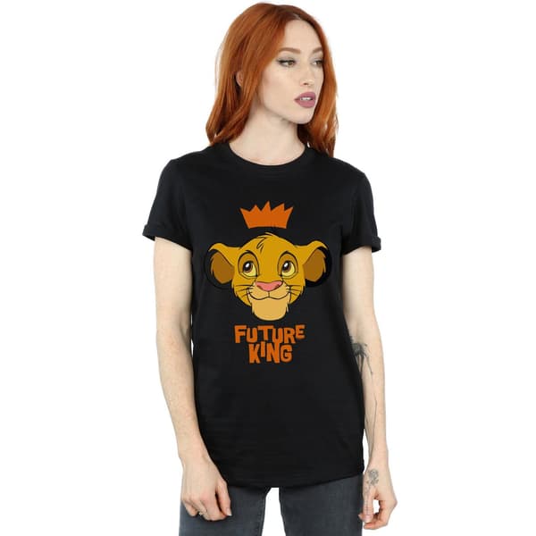 Disney Dam/Dam Lejonkungen Simba Future King Bomull Pojkvän Black XXL
