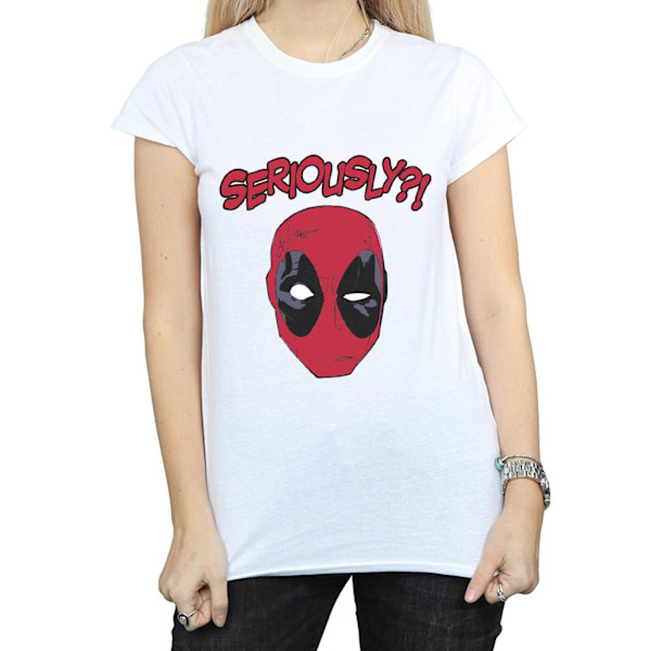 Marvel Womens/Ladies Deadpool Seriously Cotton T-Shirt L Vit White L