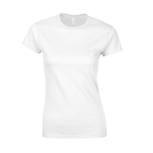 Gildan Dam/Dam Ringspunnen bomull T-shirt med mjuk touch White 14 UK