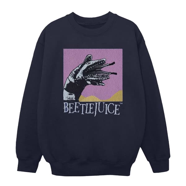 Beetlejuice Herr Sandmask Orm Sandmask Sweatshirt 4XL Marinblå Navy Blue 4XL