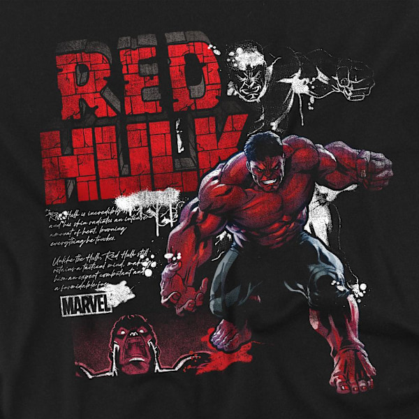 Captain America: Brave New World Herr Röd Hulk T-Shirt 5XL Svart Black 5XL