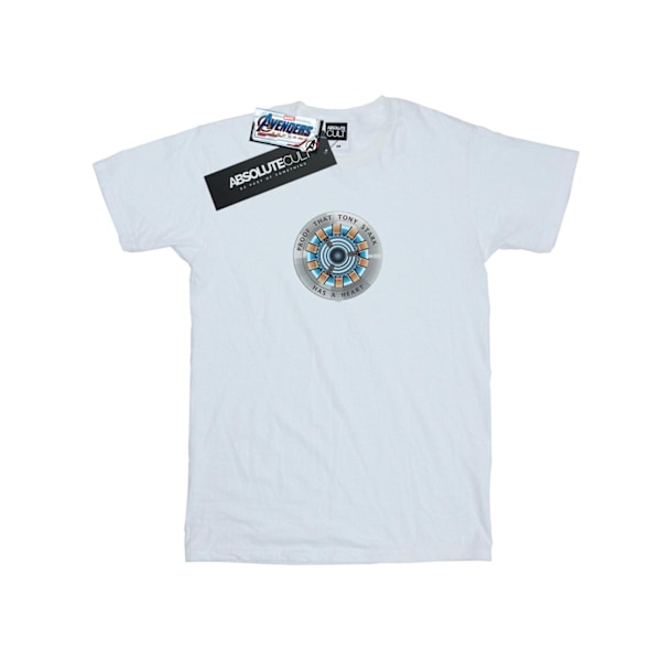 Marvel Pojkar Avengers Endgame Tony Stark Hjärta T-Shirt 7-8 År White 7-8 Years