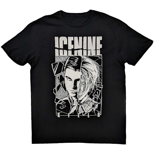 Ice Nine Kills Unisex Vuxen Dusch Scen Split Face Bomull T-Sh Black L