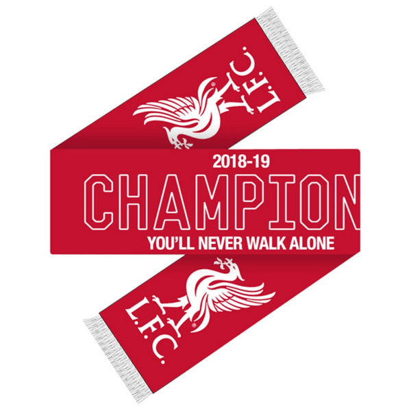 Liverpool FC Champions Scarf One Size Röd/Vit Red/White One Size
