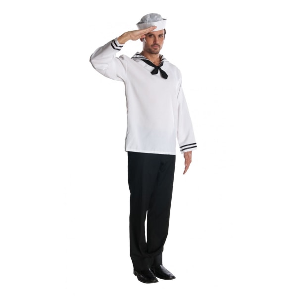 Bristol Novelty Herr Sailor Kostym Standard Vit White Standard