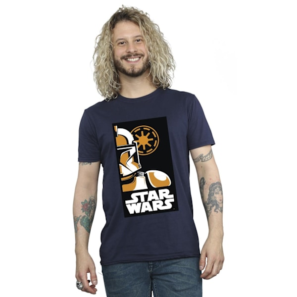 Star Wars Stormtrooper Art Poster T-shirt XXL Marinblå Navy Blue XXL
