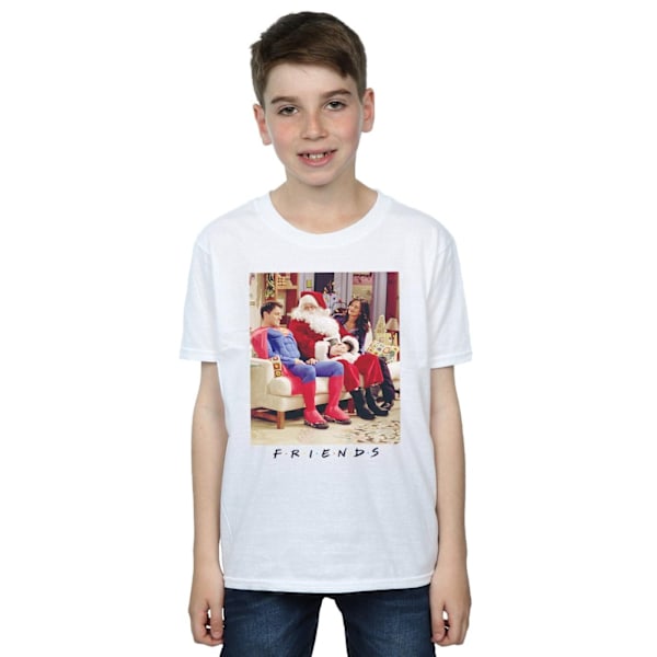 Friends Boys Superman Och Tomten T-Shirt 9-11 År Vit White 9-11 Years