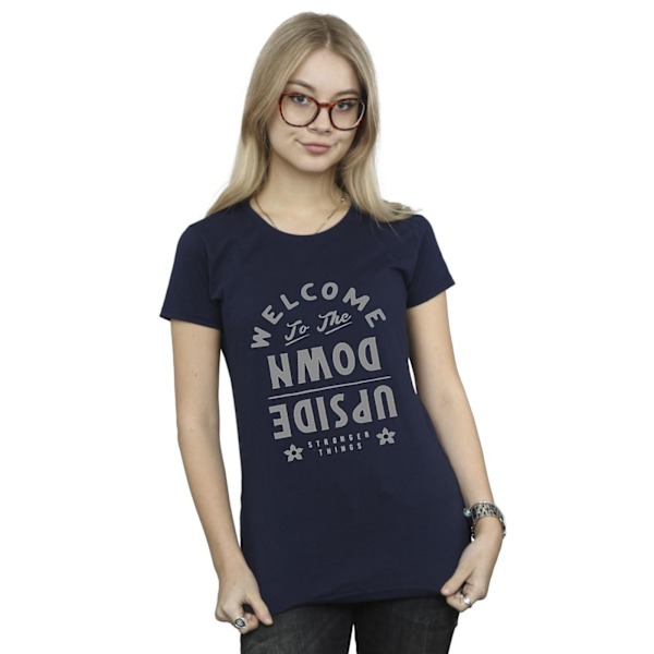 Netflix Dam/Kvinnor Stranger Things Välkommen Till Upside Down Co Navy Blue M