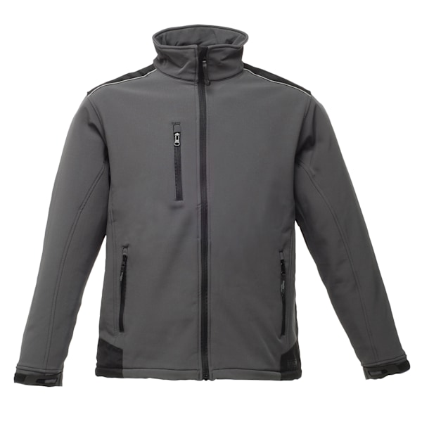 Regatta Sandstorm slitstarkt arbetskläder Softshell-jacka för män (vattenavvisande) Seal Grey/Black XL