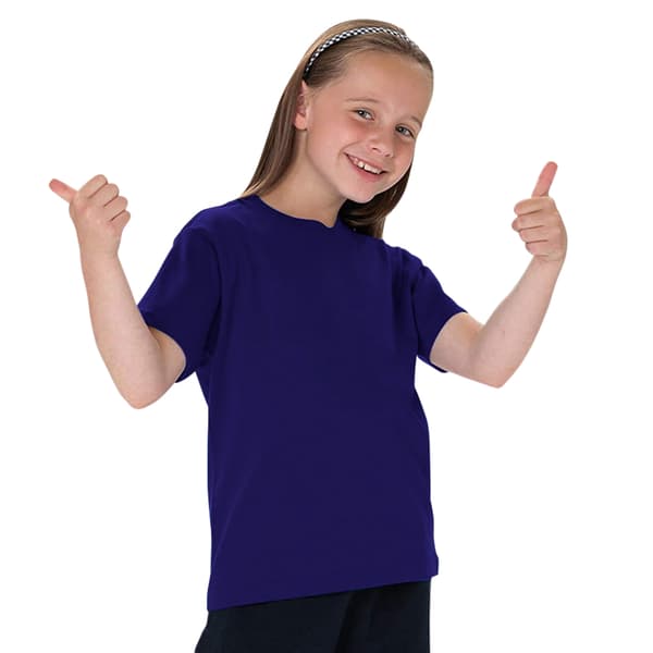 Jerzees Schoolgear Barn Klassisk Enfärgad T-shirt (2-pack) Purple 1-2
